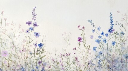 Naklejka premium Soft Floral Background in Pastel Colors