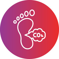 Carbon Footprint icon style