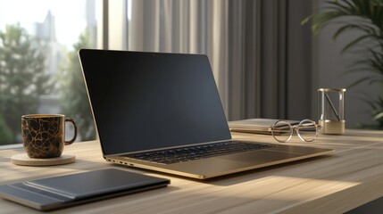 Fototapeta premium The Modern Laptop Workspace