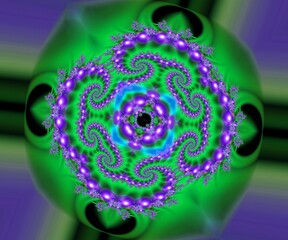 Computer generated abstract colorful fractal artwork
