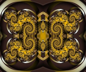 Computer generated abstract colorful fractal artwork