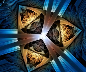 Computer generated abstract colorful fractal artwork