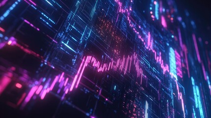 Fototapeta premium Abstract Digital Data Visualization Background