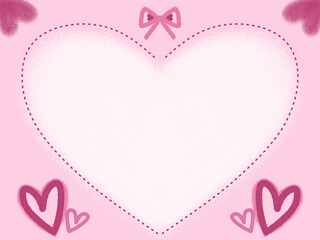 pink heart frame