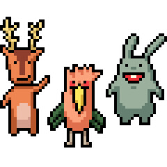 pixel art of strange animal friend