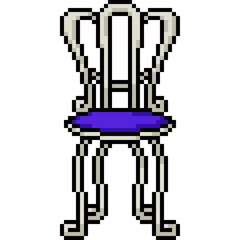pixel art of blue seat chair