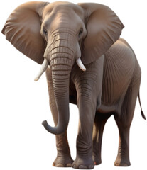 Obraz premium Colorful African elephant clipart illustrating wildlife's beauty and the importance of conservation. 