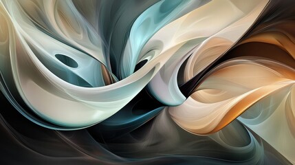 Abstract Flowing Colors and Shapes