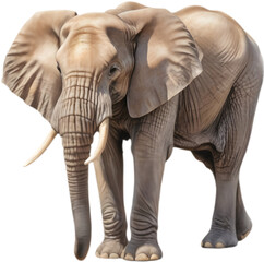 Fototapeta premium Colorful African elephant clipart illustrating wildlife's beauty and the importance of conservation. 