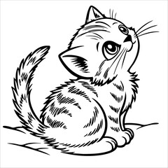 Dive into the world of charcoal art: a kitten full of possibilities and inspiration for children.
