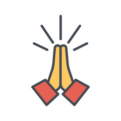 Folded Hands Vector Icon