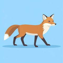 Fototapeta premium Flat Modern Fox Logo Design - Vector Icon Illustration