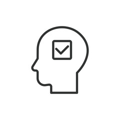 Voter, icon in line design. Voter, election, ballot, participation, civic, rights, choice on white background vector. Voter editable stroke icon
