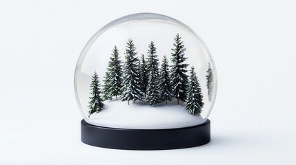 Snow Globe With Winter Forest Scene