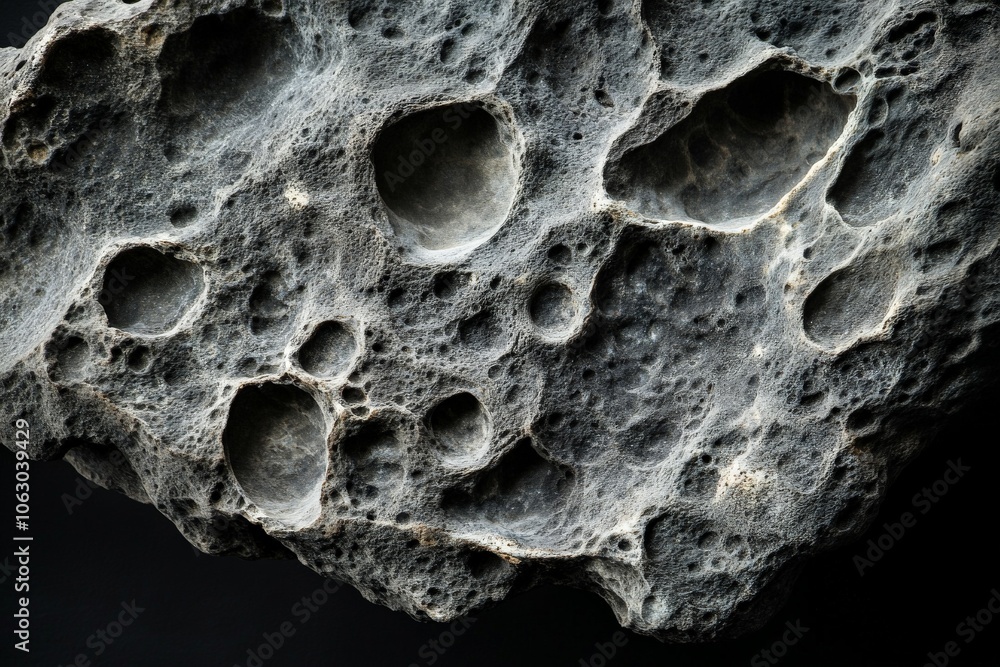 Aufkleber This image features a close-up view of a weathered rock formation, showcasing a natural array of holes and cavities that create unique textures and patterns.