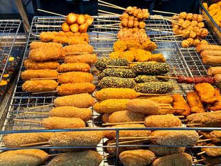 Fast food Restaurant Kitchen. Fast food tray, fried food