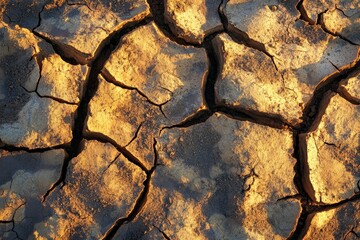 This photo captures the earth's texture during golden hour, enhancing the depth and richness of its...