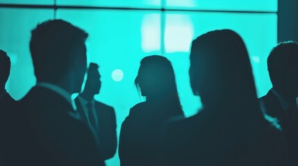 A group of entrepreneurs networking at an industry conference