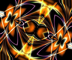 Computer generated abstract colorful fractal artwork