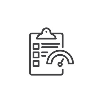 recommend clip art: Quality Metrics line icon