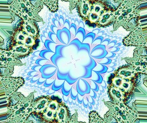 Computer generated abstract colorful fractal artwork