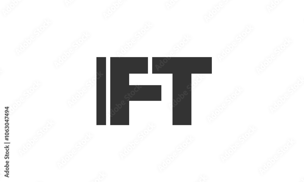 Fototapete ift logo design template with strong and modern bold text. initial based vector logotype featuring s
