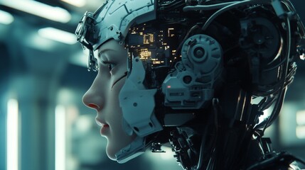 Fototapeta premium Exploring the intersection of technology and artificial intelligence in modern business practices