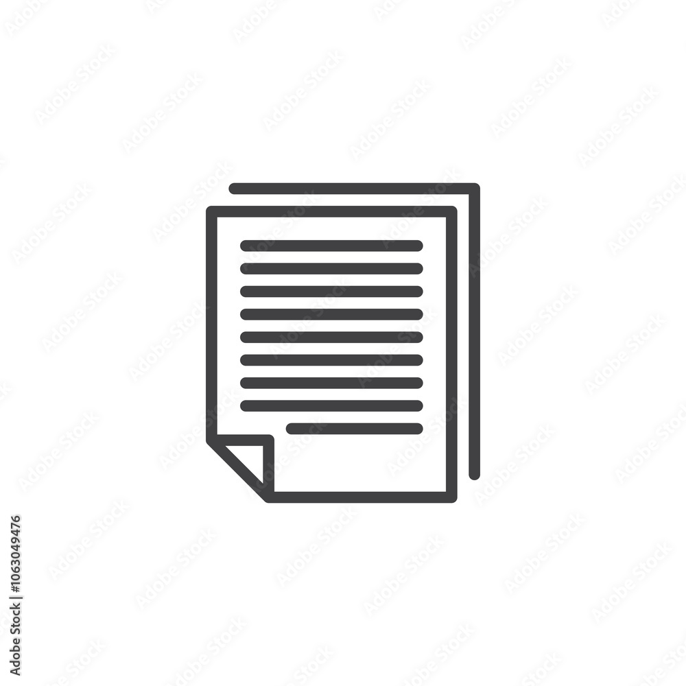 Poster documentation line icon