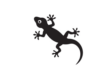 Gecko silhouette vector illustration, Gecko silhouette 