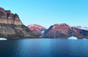 Greenland National Park, Vega Sund mountains and fjord © Marianne