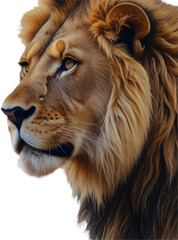 Fototapeta premium Striking lion clipart representing strength, courage, and the beauty of wildlife. 