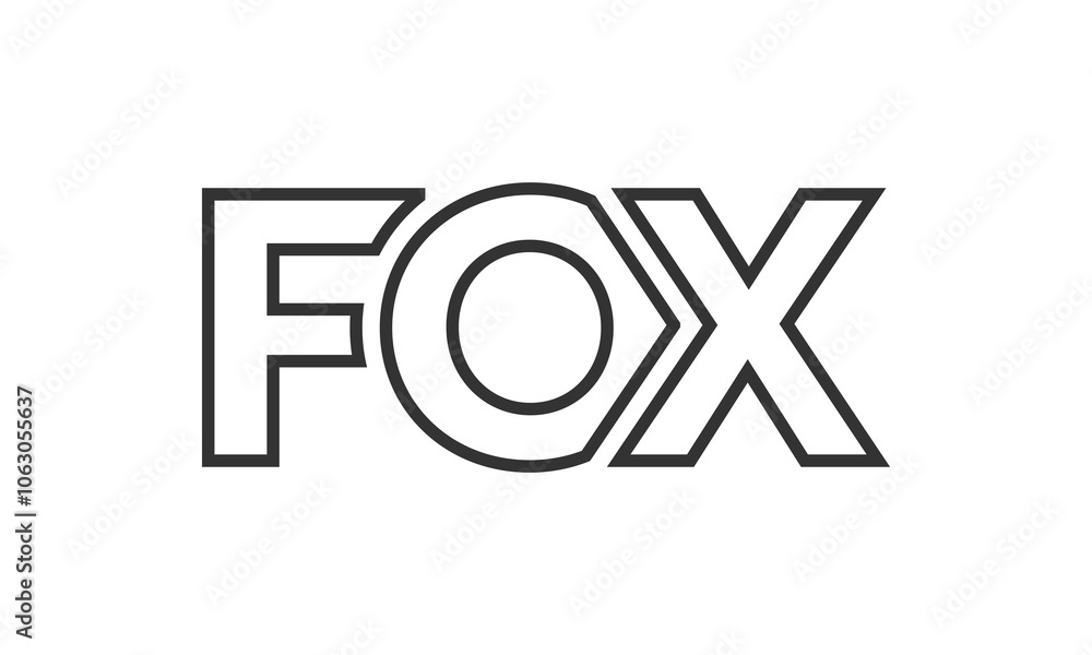 Poster fox logo design template with strong and modern bold text. initial based vector logotype featuring s