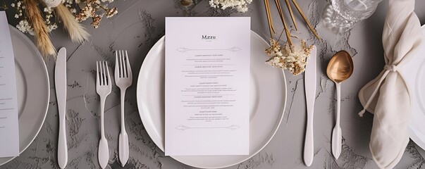 Elegant Table Setting in Monochrome
