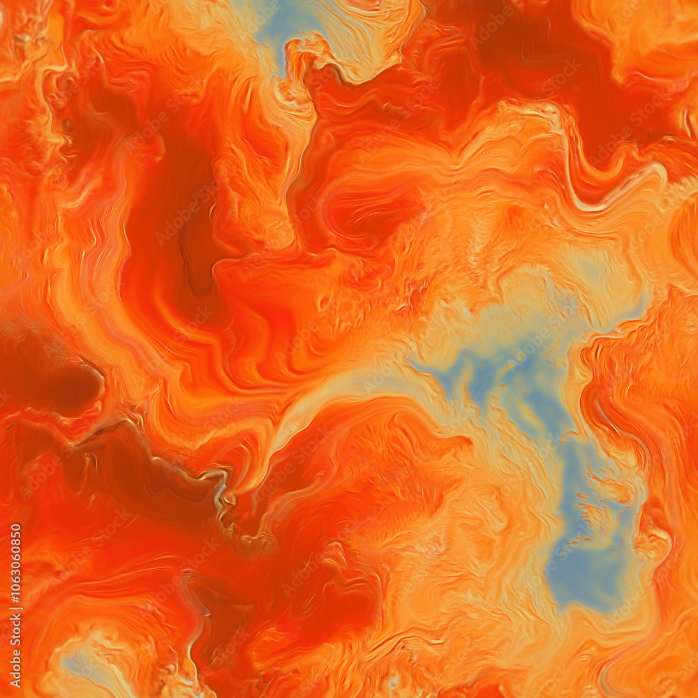 Poster Abstract illustration with soft, flowing waves of yellow-orange hues that create a sense of depth. Smooth transitions make the composition layered and dynamic