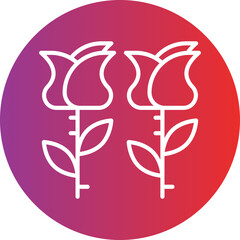 Rose Vector Icon Style