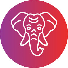 Elephant Vector Icon Style