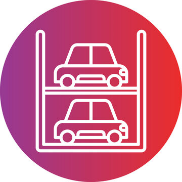 Parking Systems Vector Icon Style
