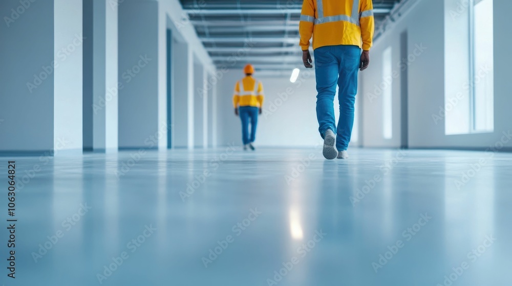 Aufkleber experienced electricians working diligently to install complex wiring systems and electrical infrast