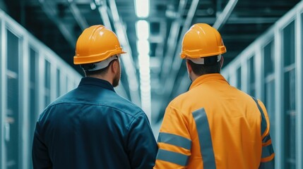 Highly Skilled Electricians Efficiently and Meticulously Installing Complex Wiring Systems to Power a Brand New Office Building Interior