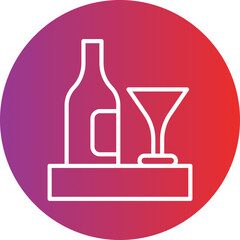 Obraz premium Drinks Cafe Vector Icon Style