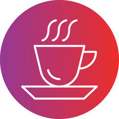 Hot Coffee Vector Icon Style