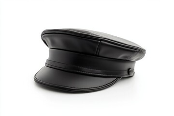 A stylish black cap with a sleek design. It is perfect for adding a fashionable touch. This unique accessory can elevate any outfit. Generative AI