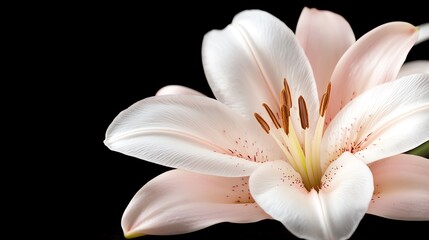 Pink lily petal closeup, rich textures, bold contrast
