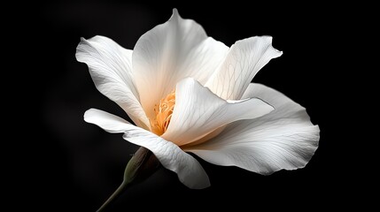 Soft focus on delicate petal, extreme closeup, high contrast