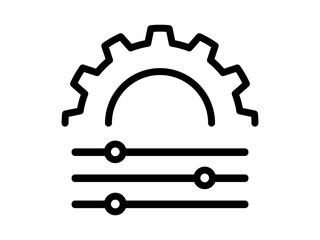 Adjustment pixel perfect linear icon. Personal changes. System regulation. Switch level. Customization and alignment. Thin line illustration. Contour symbol. Vector outline drawing. Editable stroke