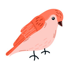 Spring  birds  single element. Spring singing birds. Vector birds for postcards and t-shirts.
