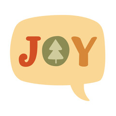 Christmas clipart. Cute festive seasonal element. Hand drawn vector illustration in flat style	
