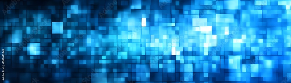 Poster abstract blue geometric background with overlapping squares