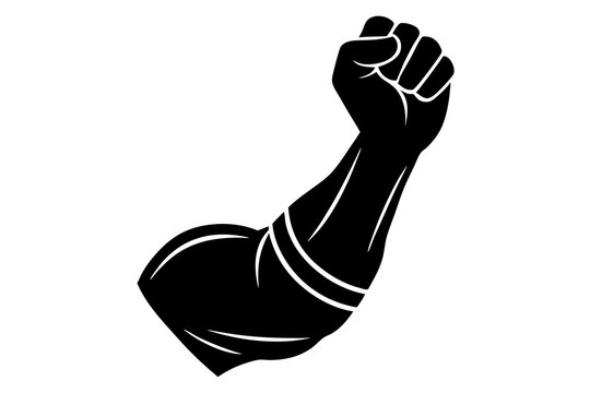 recommend clip art: Arm silhouette icon. High quality outline symbol for web design or mobile app. Thin line sign for design logo. Black outline pictogram on white background.