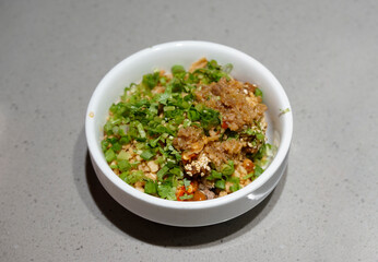 Dipping Sauces or Hotpot dipping sauce. Sweet and sour sauce and spices for hot pot